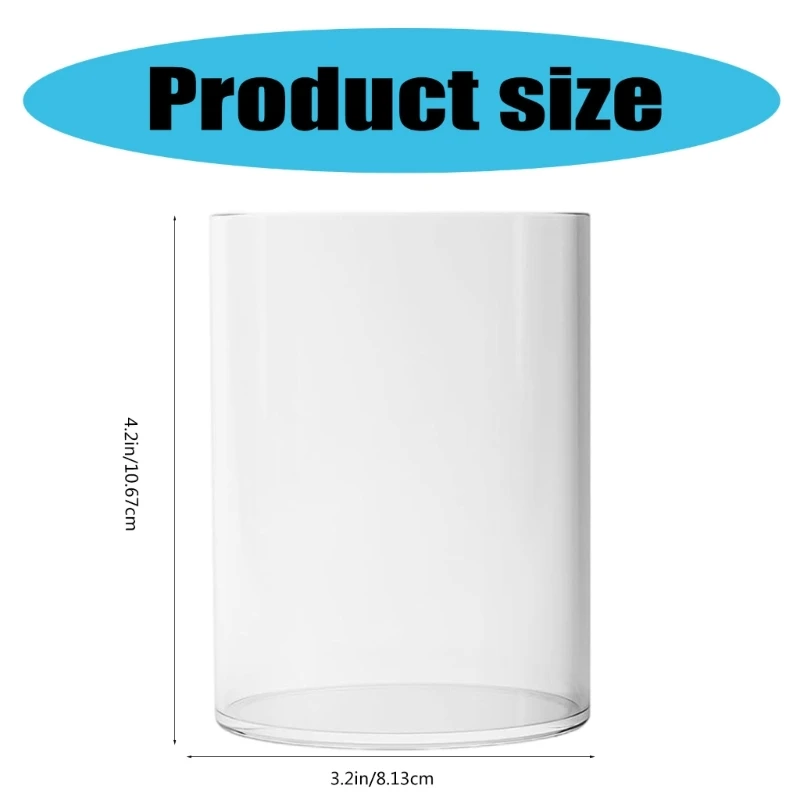 حامل أقلام أكريليك مستدير، كوب قلم رصاص من الأكريليك الشفاف، منظم مكتبي موفر للمساحة لملحقات تخزين مكتب المكتب
