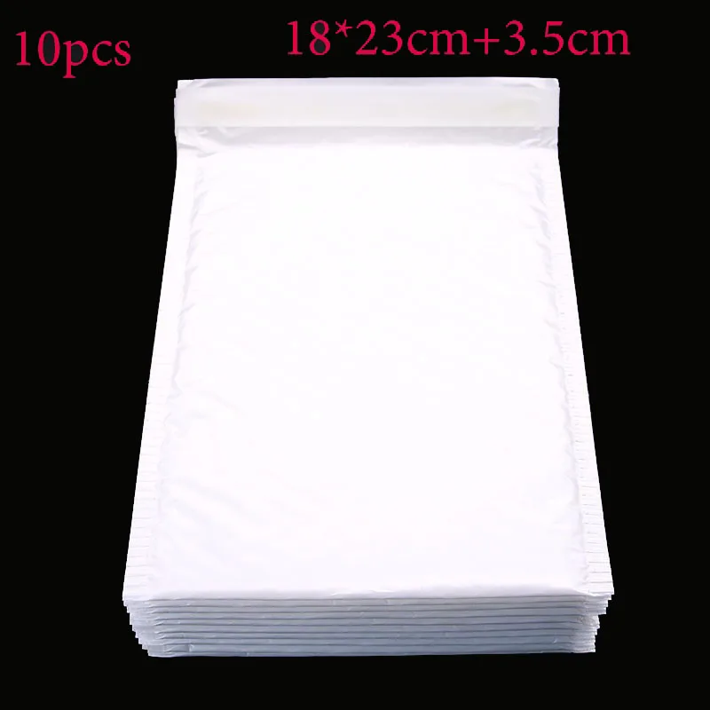 10 Stationery Mailing Envelopes (18*23cm+3.5cm) White Envelope Paper Bubble Bag Foam Anti-collision Postage Bag