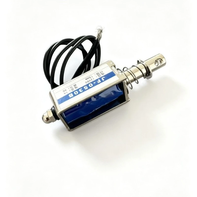 JF-0530B Pull Push Solenoid Electromagnet, Frame Through Type DC Electromagnet 6V 12V 24V