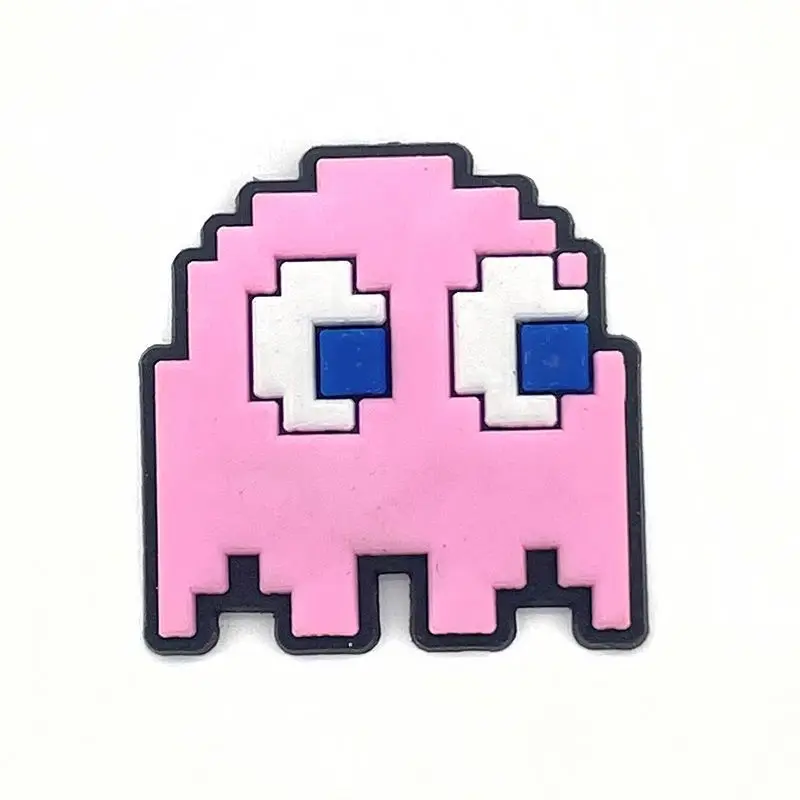 Pac-Man 17-piece cute game-themed shoe charms, detachable, a cute gift for friends, fun gift, Christmas gift