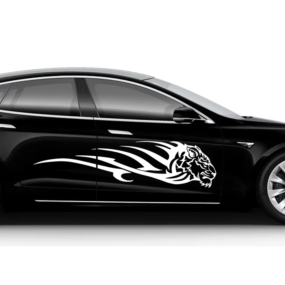 

Car Both Side Sticker Graphics Tiger Custom Decoration Vinyl Film Waterproof Decor Decal Motorcycle Auto Tuning Para Accessories