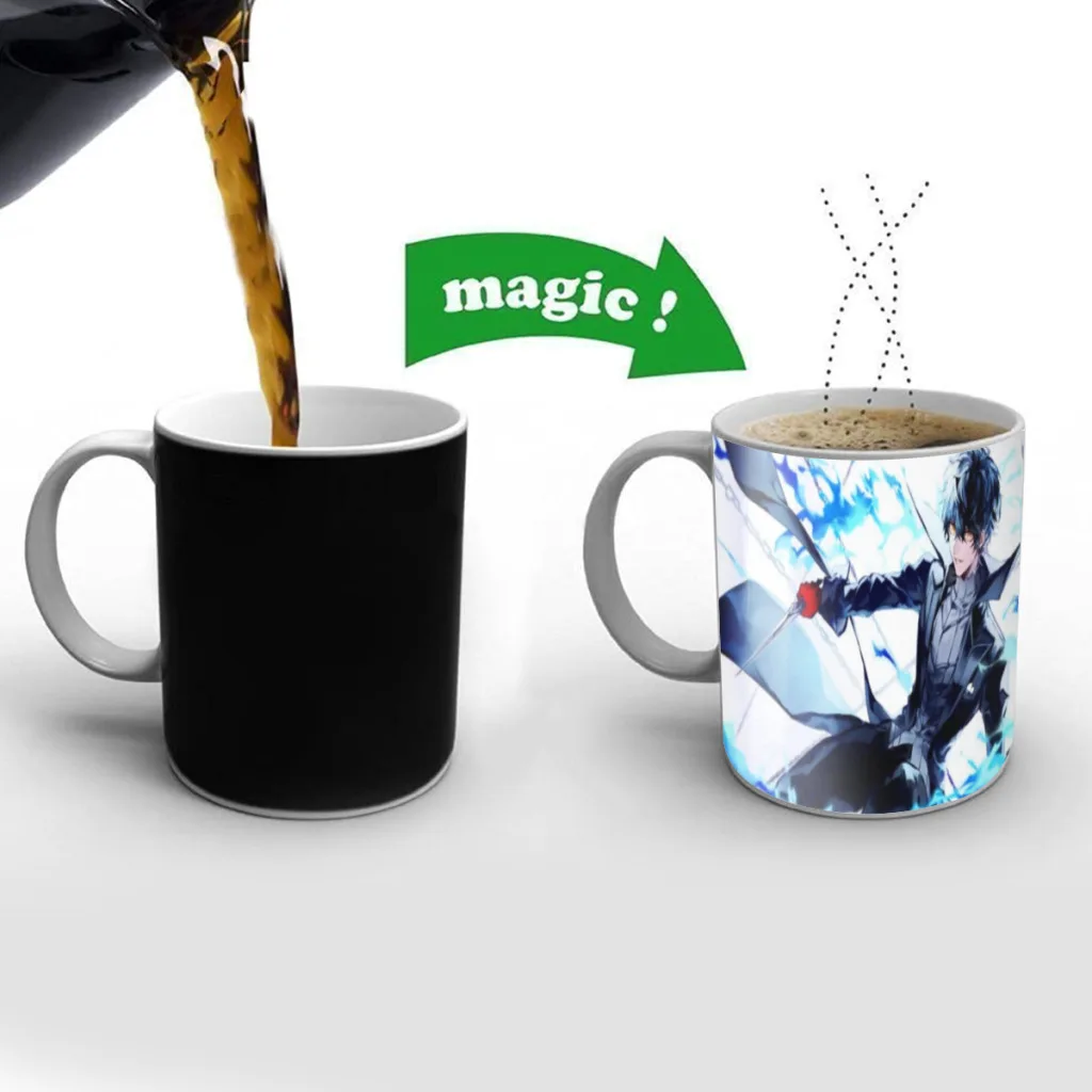 

Game Persona 5 Classic Anime Magic Hot Cold Heat Temperature Sensitive Color Changing Coffee Tea Milk Mug Cup