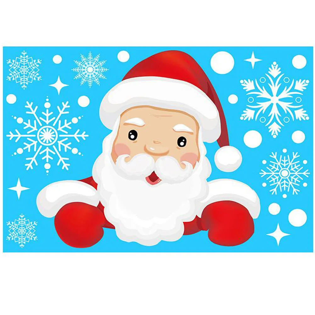 8-Inch Christmas Window Stickers Christmas Decoration For Home Wall Ornaments Navidad Santa Claus Wall Stickers