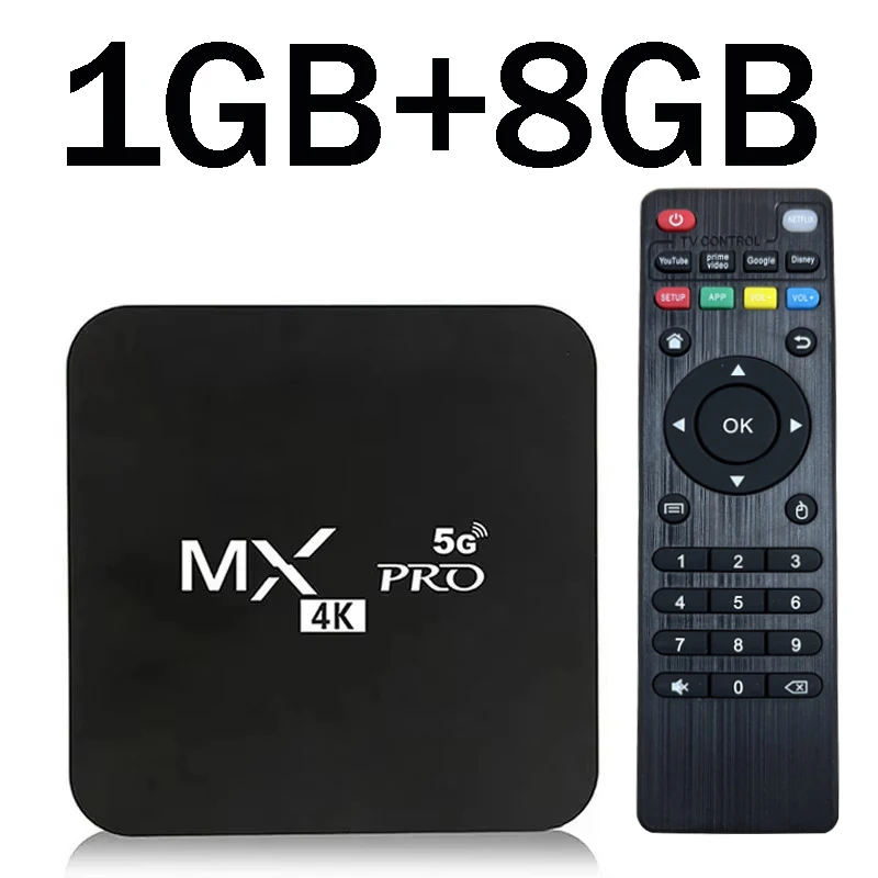 MX-PRO TV Box 8GB 128GB Smart Android 11 Ondersteunt 4k HD 5G 4G Dual WiFi H.256 3D Video Media Player Amlogic S905 Quad-Core iptv