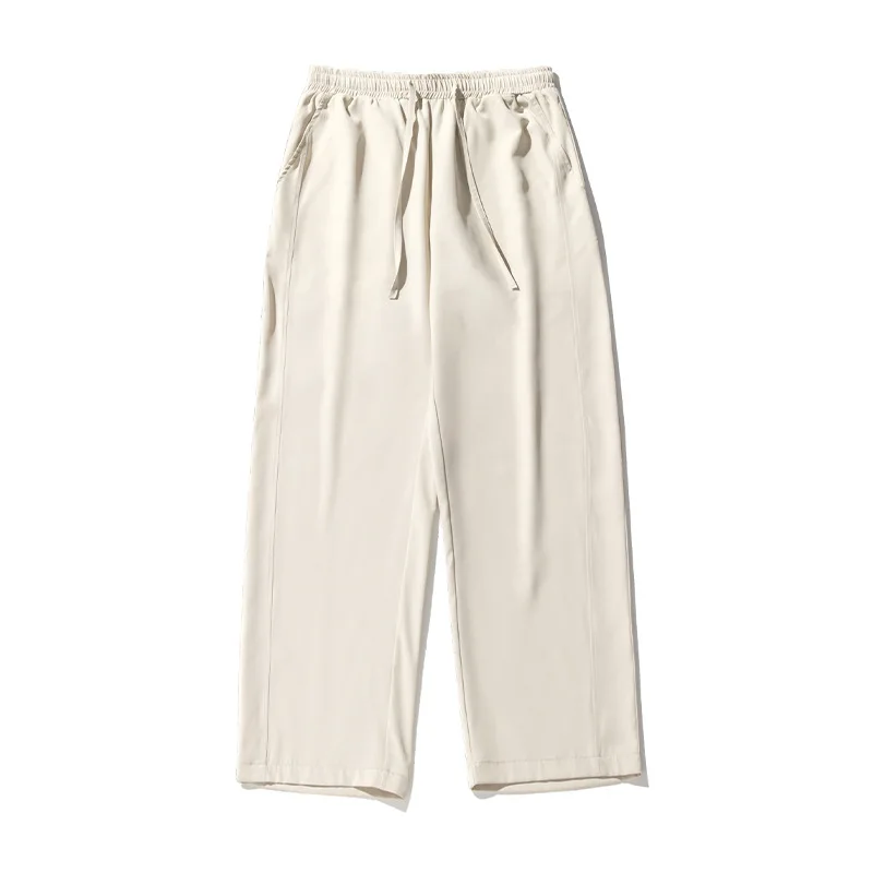Ice Silk Casual Pants Men's Summer Style Loose and Straight Fit Versatile and Non-Terrible at Wrinkling Long Pants