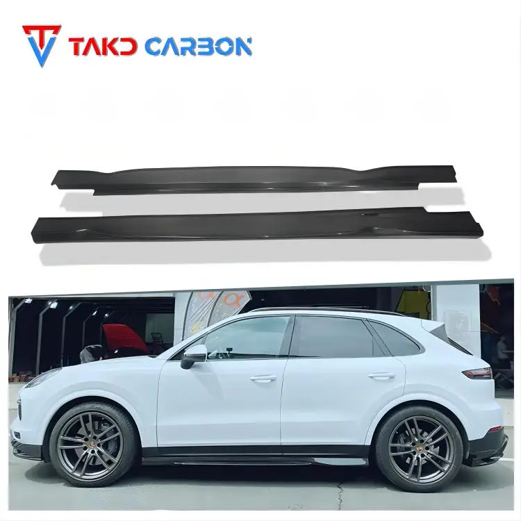 

Cayenne TAKD Carbon 100% Dry Carbon Fiber Material Side Skirts for Porsches Cayenne 2018-UP