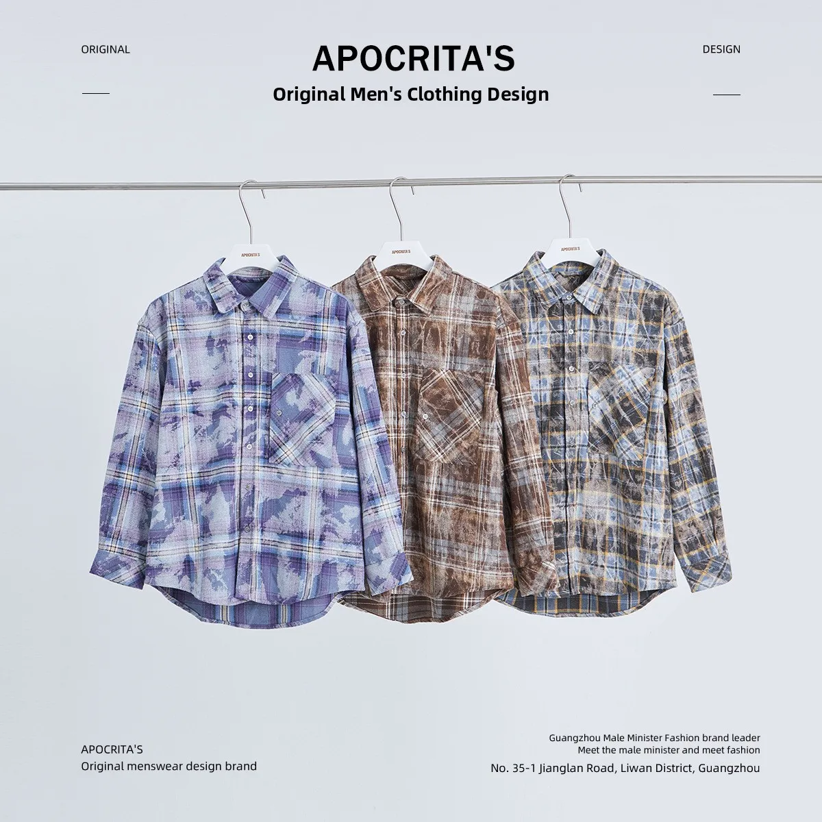 

Men's Long Sve Plaid irt Coat Loose Fit Autumn Winter Casual Faion Cotton Blend Fabric Button up Top