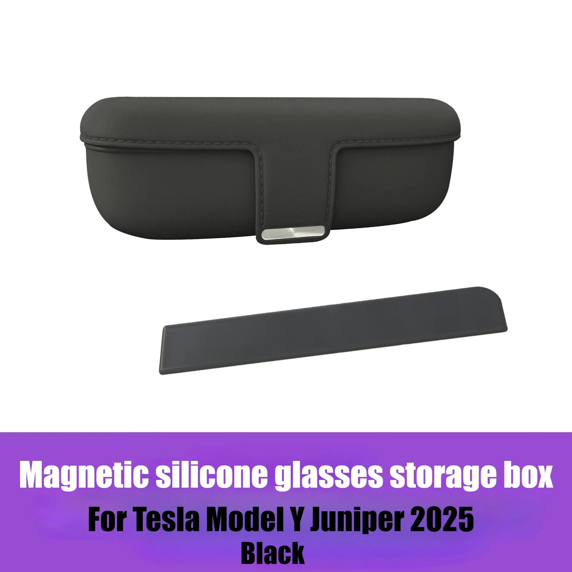 

Для Tesla Model 3 Highland, Model Y Juniper 2025, 2026: Силиконовый магнитный чехол для очков, органайзер на приборную панель, аксессуары для интерьера