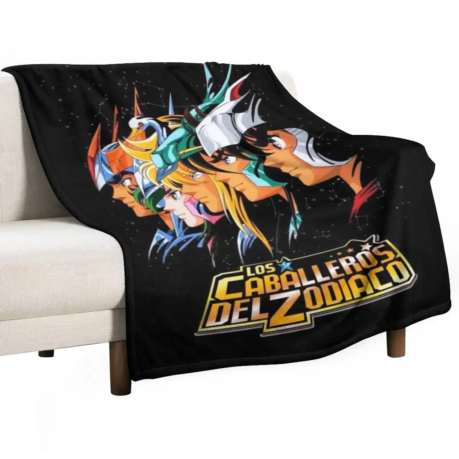 LOS CABALLEROS DEL ZODIACOPoster Throw Blanket Hairys For Sofa Thin Thermals For Travel Plush Vintage Luxury Designer Blankets