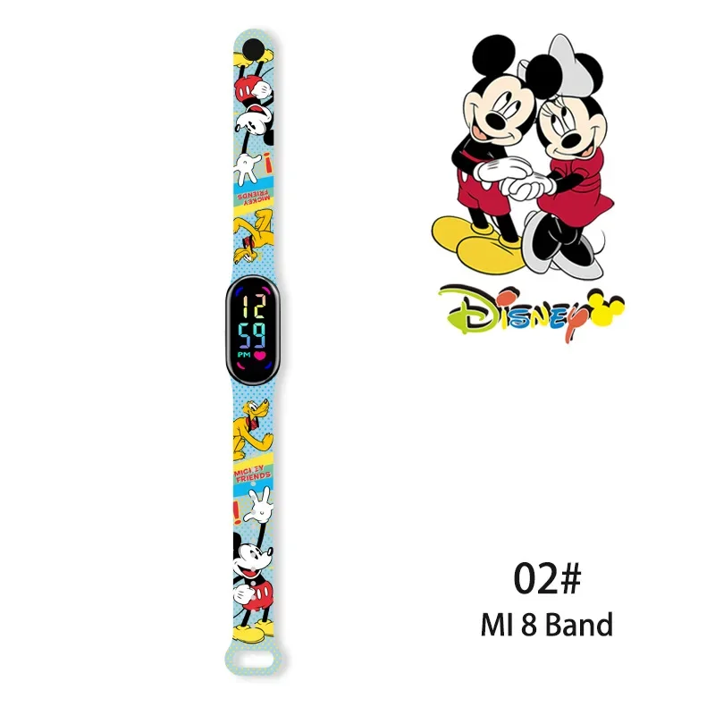 Disney-Correa de Mickey y Minnie para Mi Band 8, pulsera deportiva con estampado de dibujos animados, para Xiaomi Mi Band 8