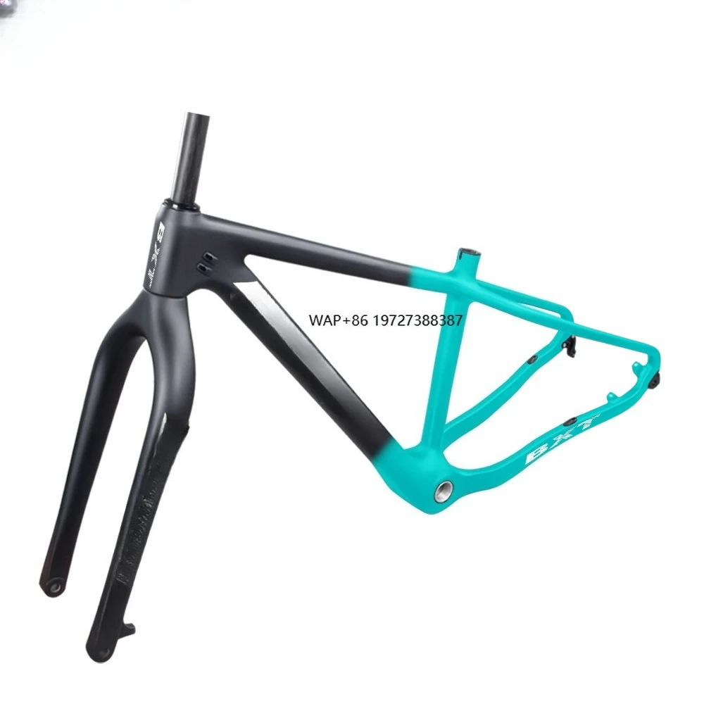 

New Snow Carbon Fat Bike Frame Hook Rear Space 190mm Axle Thru Rear Space 197mm 26*4.8 Tires Snow Carbon Bike Frame+fork