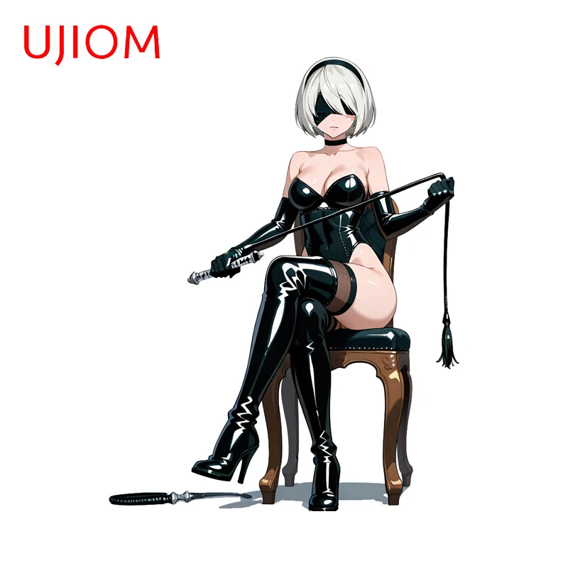 UJIOM Sexy Whip Sitting Posture Nier 2B Wall Sticker Novelty Creative Occlusion Scratch Decal Enchanting Window Vestibulec Decor