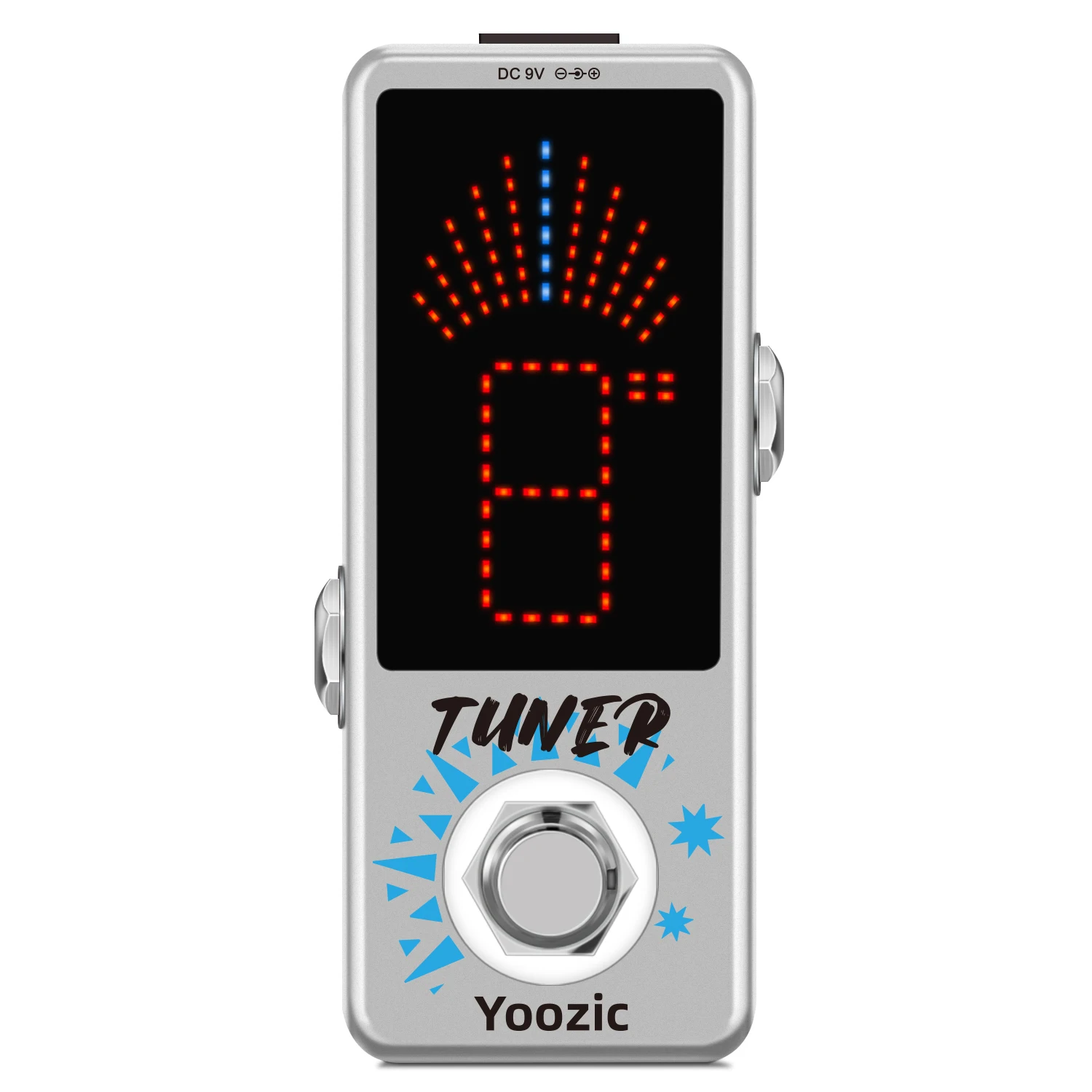 

Yoozic-Mini Chromatic Guitar Tuner Pedal DV 9V High Precision Electric Tuner, Ture Bypass, Mini Size, LT-910 Metal case