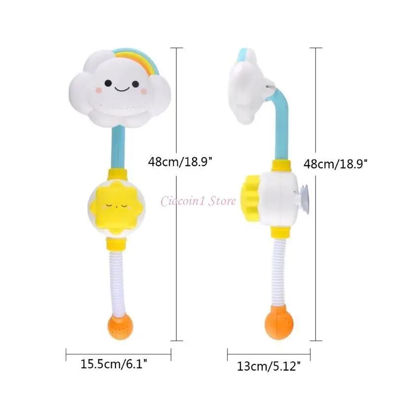 Y1UB-Cabezal ducha juguete para baño para niños, con ventosas, juguete ducha para del baño, juguete piscina