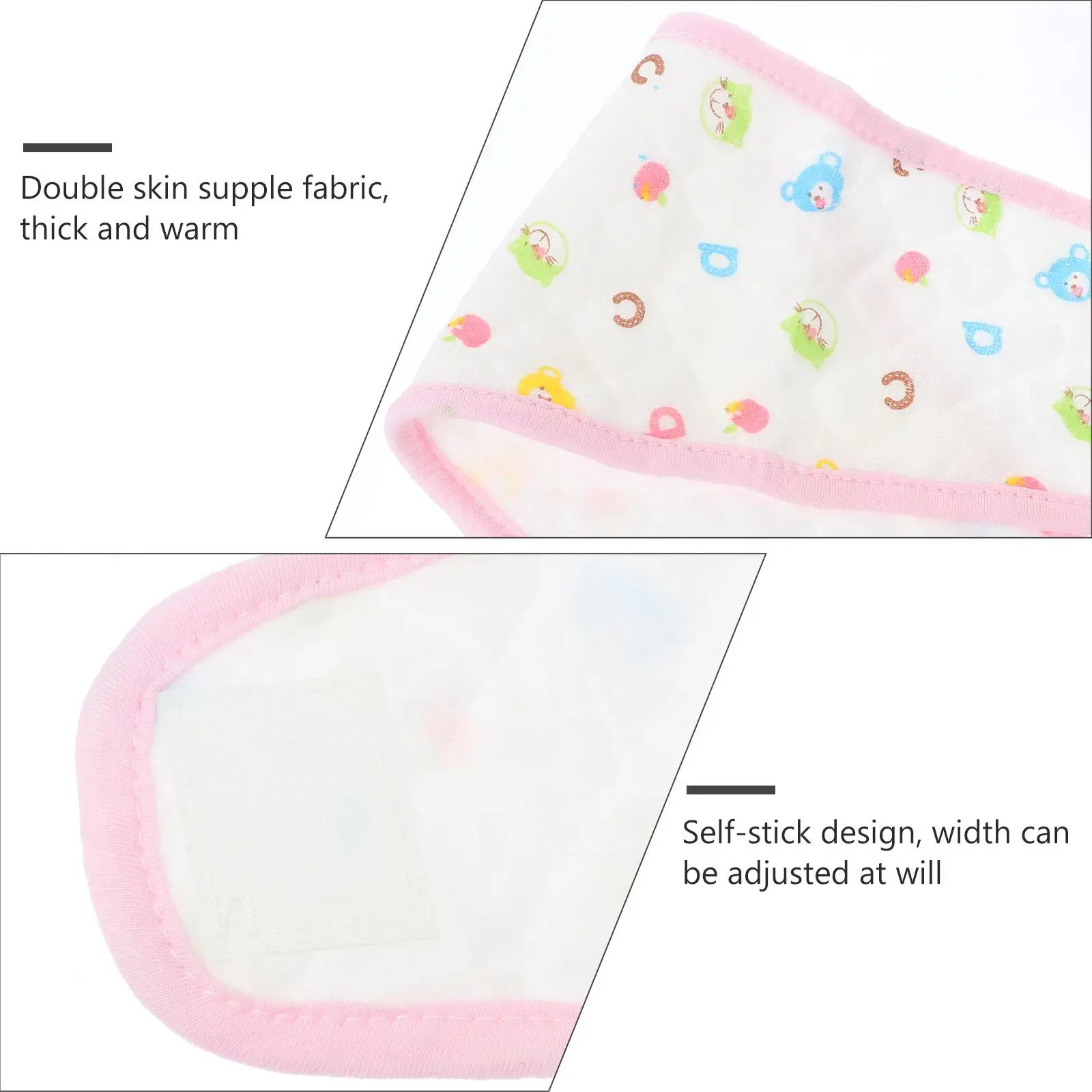 

3 Pcs Cord Baby Bellyband Cummerbund Printed Navel Belt for Pink Infant Newborn