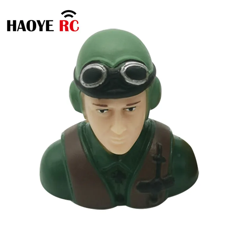 Haoye 1 Pc 1/9 Scale Civil Pilots Figures With Hat Toy Model For RC Plane Accessories Hobby Color Army Green/ Grey