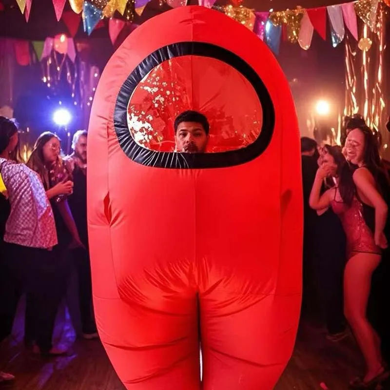 

Astronaut Inflatable Clothing Space Travel Theme Party Little Red Man Disguise Set Carnival Halloween Cosplay Costume Props