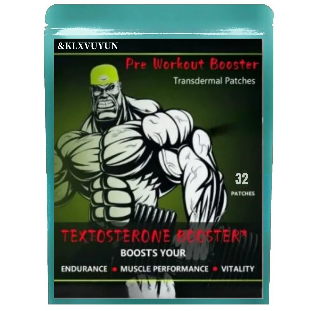 KLXVUYUN-Bomba de Reforço Pré-Treino para Construção Muscular Extremamente Rápido, Testes de Testosterona Patches Transdérmicos, Patches Patches Feitos nos EUA