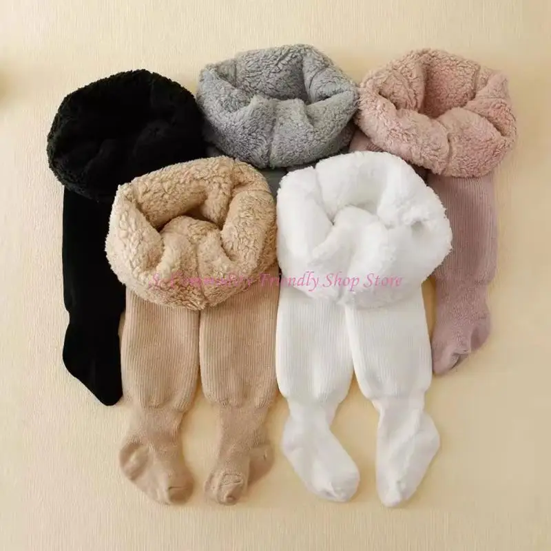 85AE Infant Heating Leggings Soft & Stretchy Thickened Pantyhose Tights for Cold Days