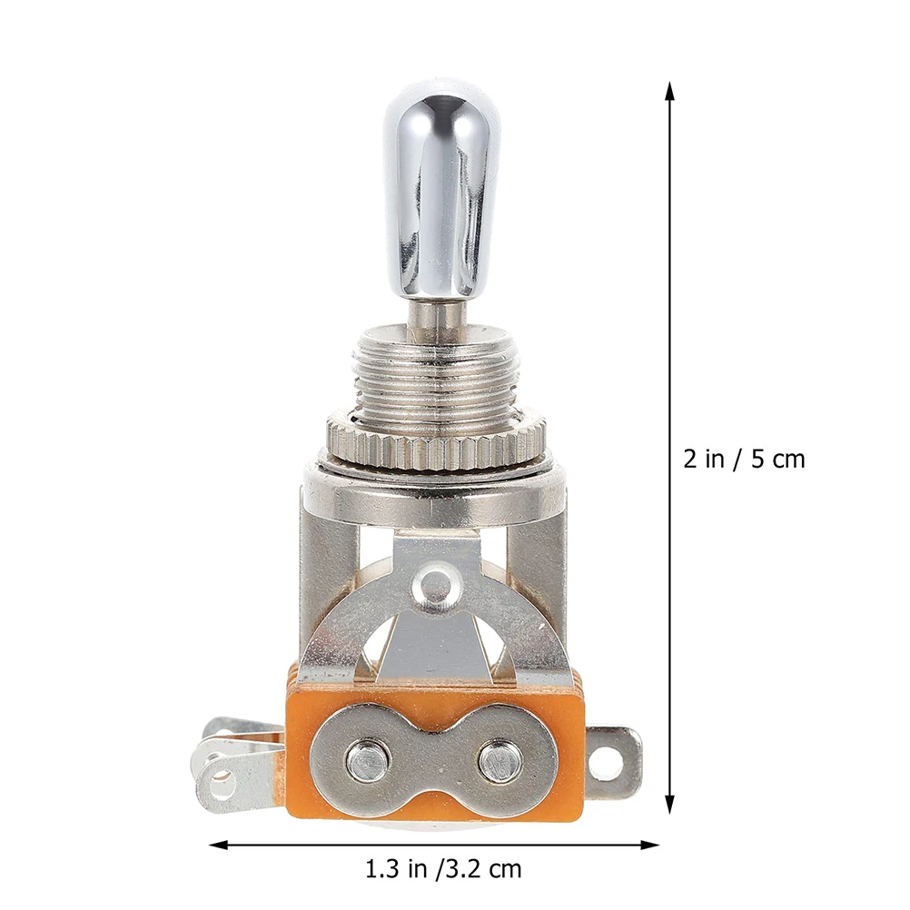 

2pcs Metal Guitar 3 Way Toggle Switch Pickup Selector Electric Replacement Accessory For Type Electric Guitars Durable Small
