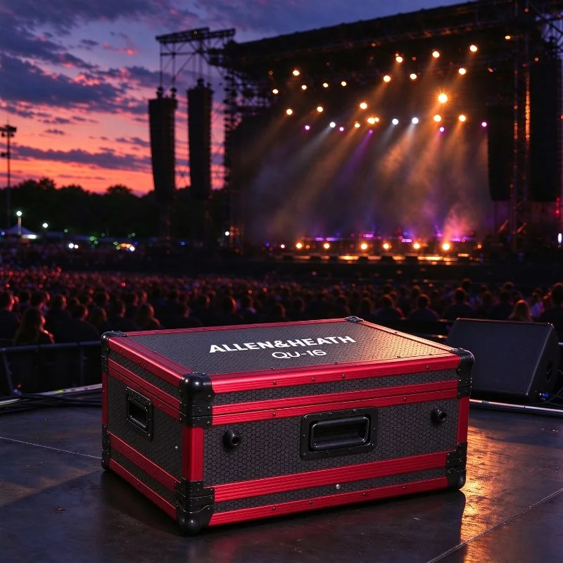 Flight Case for Allen & Heath QU16 Digital Mixer, Heavy-Duty Road Case Without Wheels, E for Live Sound, Studio and Installation