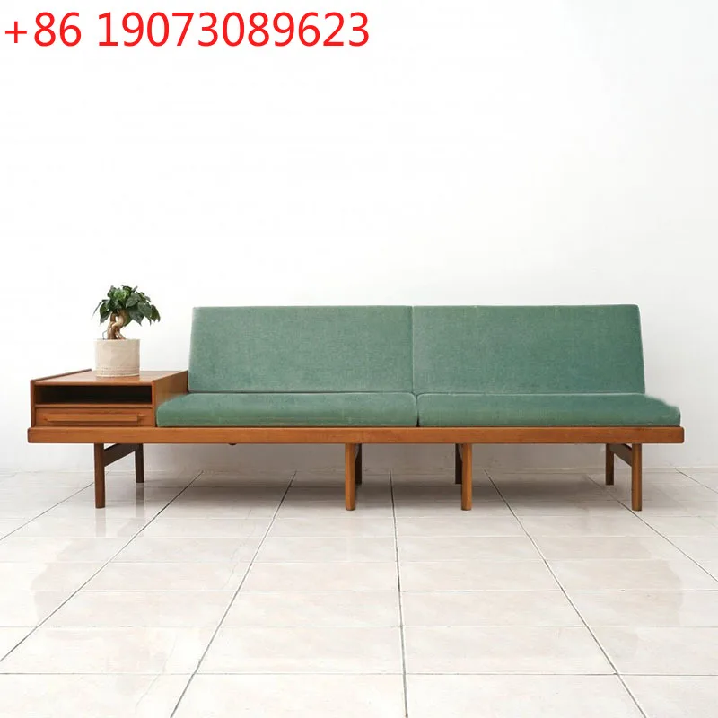 

Диван из массива дерева для гостиной, простой, прямой, двухместный, для отелей и гостиниц, для отдыха, в средневековом стиле