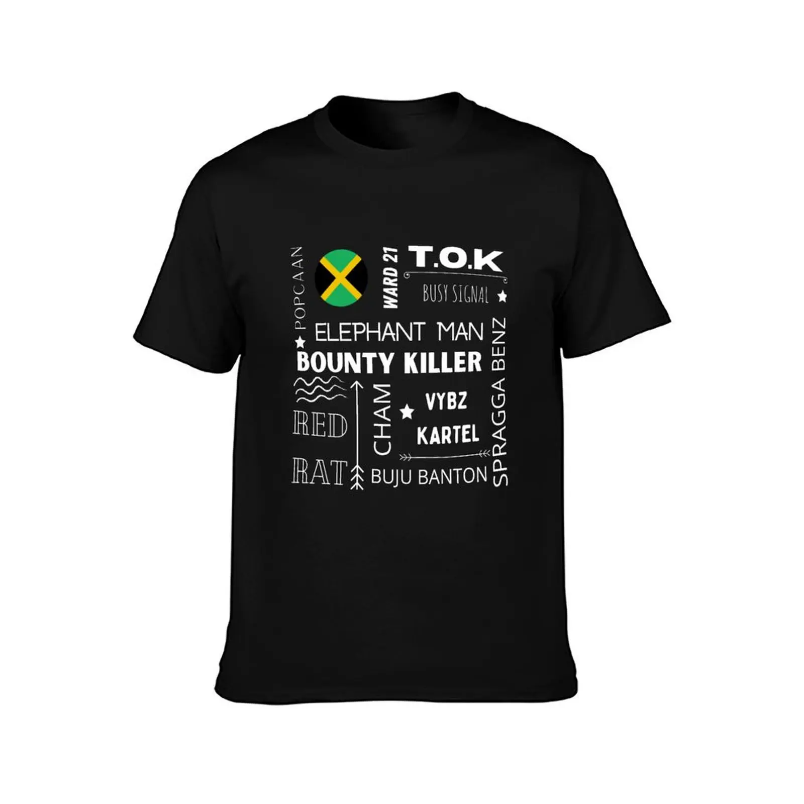 Dancehall Reggae Artist White Text Design T-Shirt shirts graphic tee vintage anime shirt Aesthetic clothing t shirt men