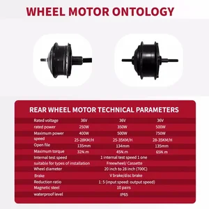 Ebike wheel cube kit, 36V, 48V, 250W, 350W, 500W, rear cube engine, cassette, free wheel electric conversion Main Bicycle Motor Sales - №2