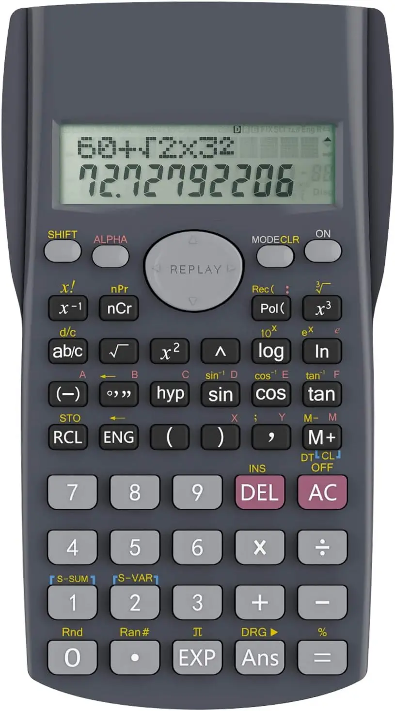 Calculadora Científica 2 Linhas Escolar e Engenharia