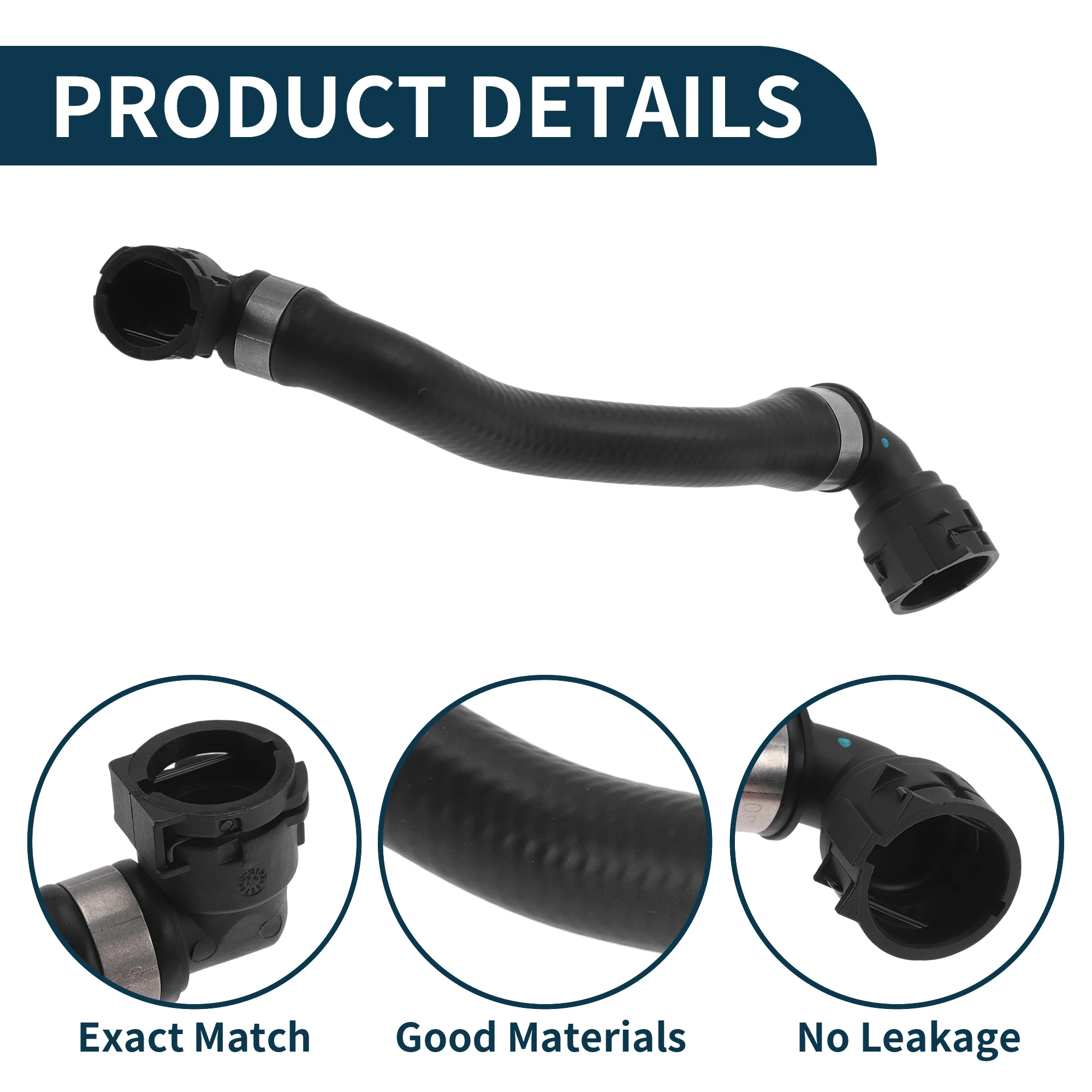 

UXCELL Шланг радиатора Шланг нагревателя Выпускной шланг радиатора No 64219317614 для BMW 520i 540i 2017-2019 Резиновая водопроводная труба с подогревом