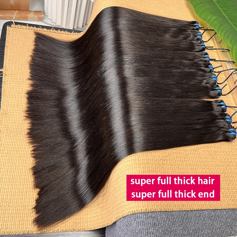 

Натуральные необработанные вьетнамские прямые волосы 18A Super Double Drawn, пучки для наращивания, натуральный цвет