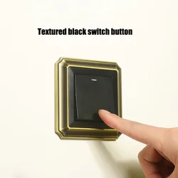 Wall Push Button Switch Retro Antique Copper Zinc Alloy Panel 1-4 Gang 2 Way Household Wall Light Buttons Switch