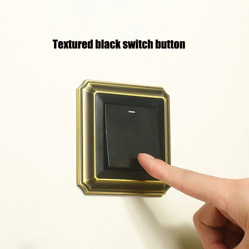 Wall Push Button Switch Retro Antique Copper Zinc Alloy Panel 1-4 Gang 2 Way Household Wall Light Buttons Switch