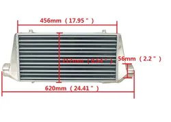456*217*50 mm Universal Turbo Intercooler OD=56mm Front Mount intercooler