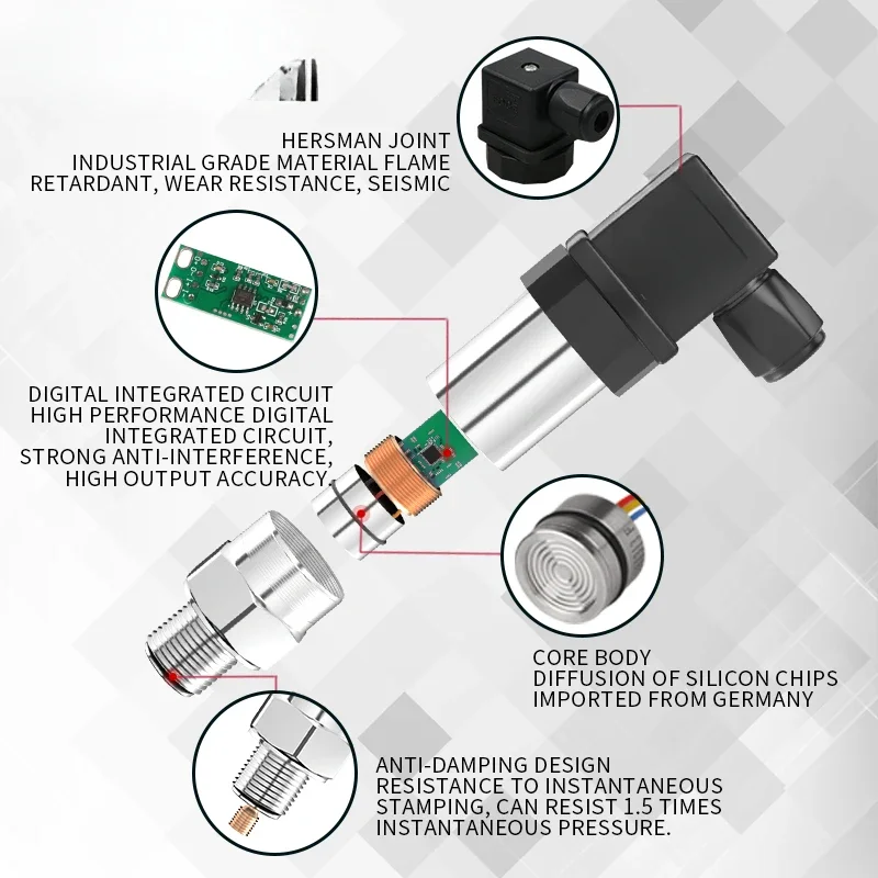 Wireless pressure transmitter silicon water gas oil pressure transmitter sensor 4-20ma