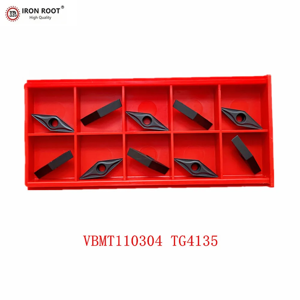 IRON ROOT Turning Tools VBMT110304,VBMT160404,VBMT160408,TG4135 Metal Lathe Tool CNC Turning Carbide Insert For SVJBR/L Steel