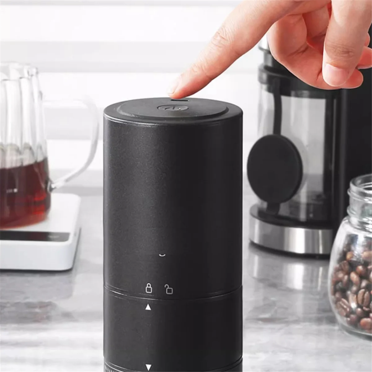 

Portable Coffee Grinder Electric Burr Coffee Grinder for Traveling Camping with 38 Adjustable Grind Settings