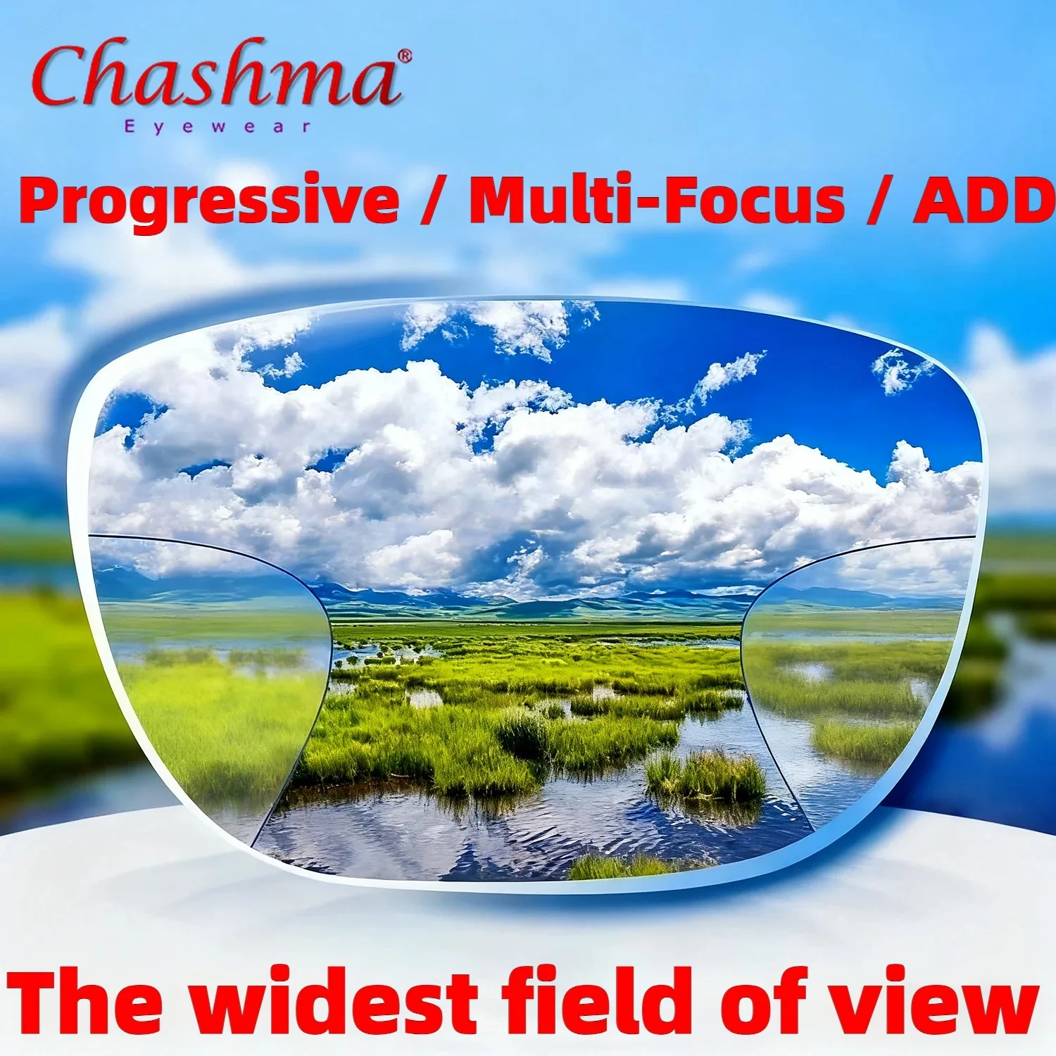 

Chashma Widest Field Progressive Lenses MR-8 Free Form Thin Interior Digital Lenses Eyes Multifocal Optical Verifocal Glasses