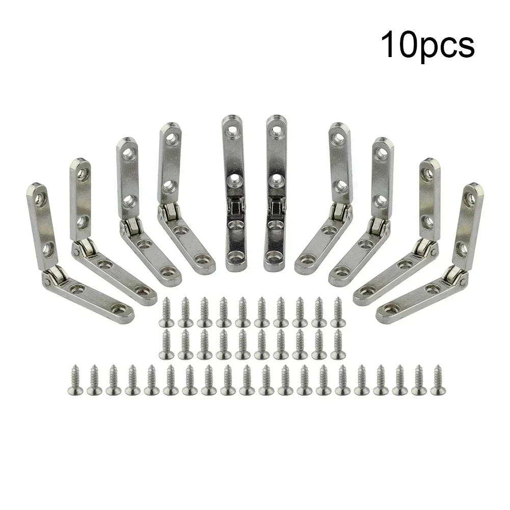 10pcs 90 Degree Hinges Wooden Box Zinc Alloy Hinge Folding Hinges With Screws Jewellery Case Cabinet Furniture Hardware