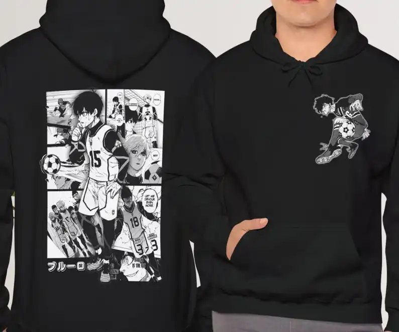 Blue lock Anime Manga hoodie Plus size anime hoodie Gift for friends Gift for anime lover Funny gift Unisex hoodie