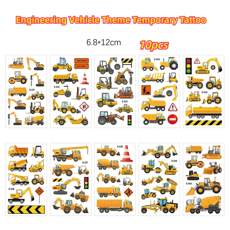 الأولاد الكرتون نقل الوشم ملصق البناء مركبة روبوت النقل سفينة الفضاء تحت عنوان الوشم المؤقت للأطفال