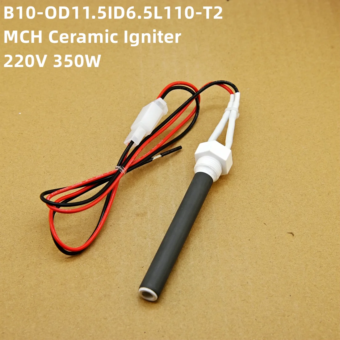 G3/8 screw 220V350W Ceramic Igniter Ceramic Heating Tubespark plug for pellet stove 11.5*6.5*110mm pellet stove Ignitor