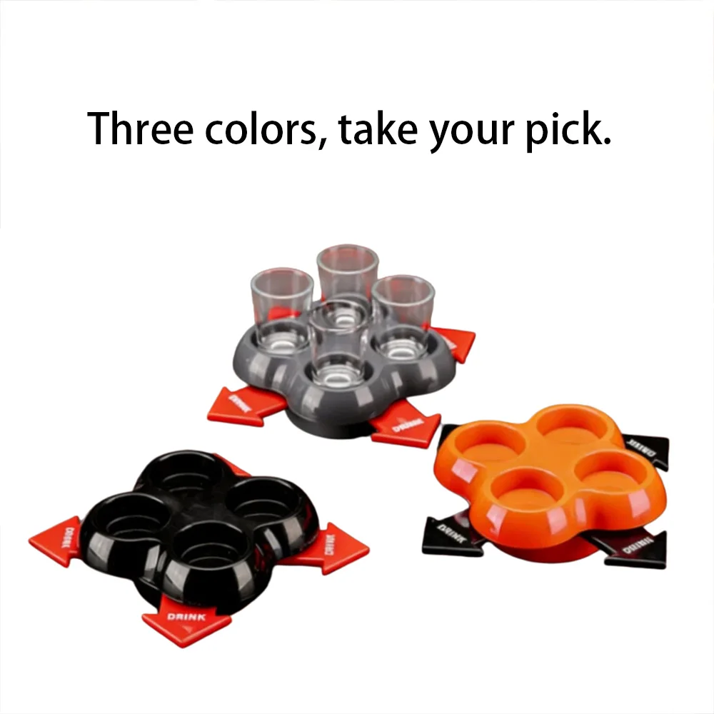 Spinning Shot Glass Set (Includes 4 Cups),Fun Party Drinking Prop,Creative Bachelor Party Entertainment, Adult Drinking Toy Gift
