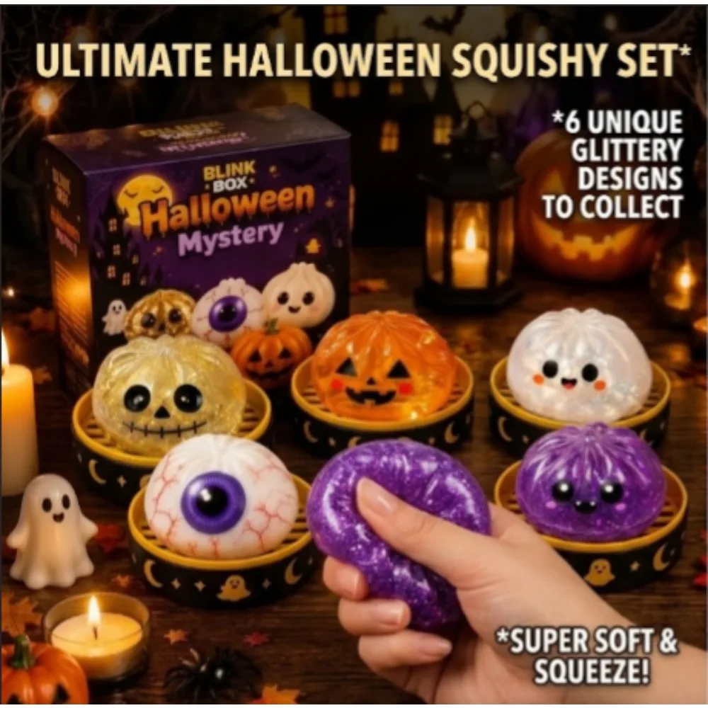 Blind box bread for stress relief, finger squeezing for super relaxation, adult stress relief toys, ASMR Halloween and Christmas