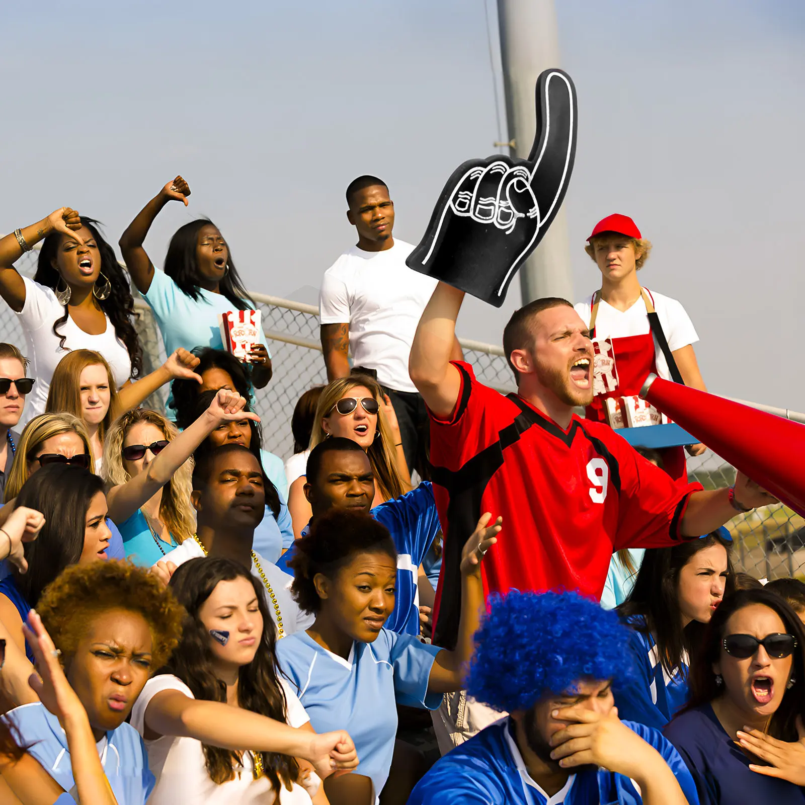 3Pcs Giant Foam Hands Cheerleading Finger Sports Fan Prop Party Noisemaker Foam Finger Noise Makers Party Prop