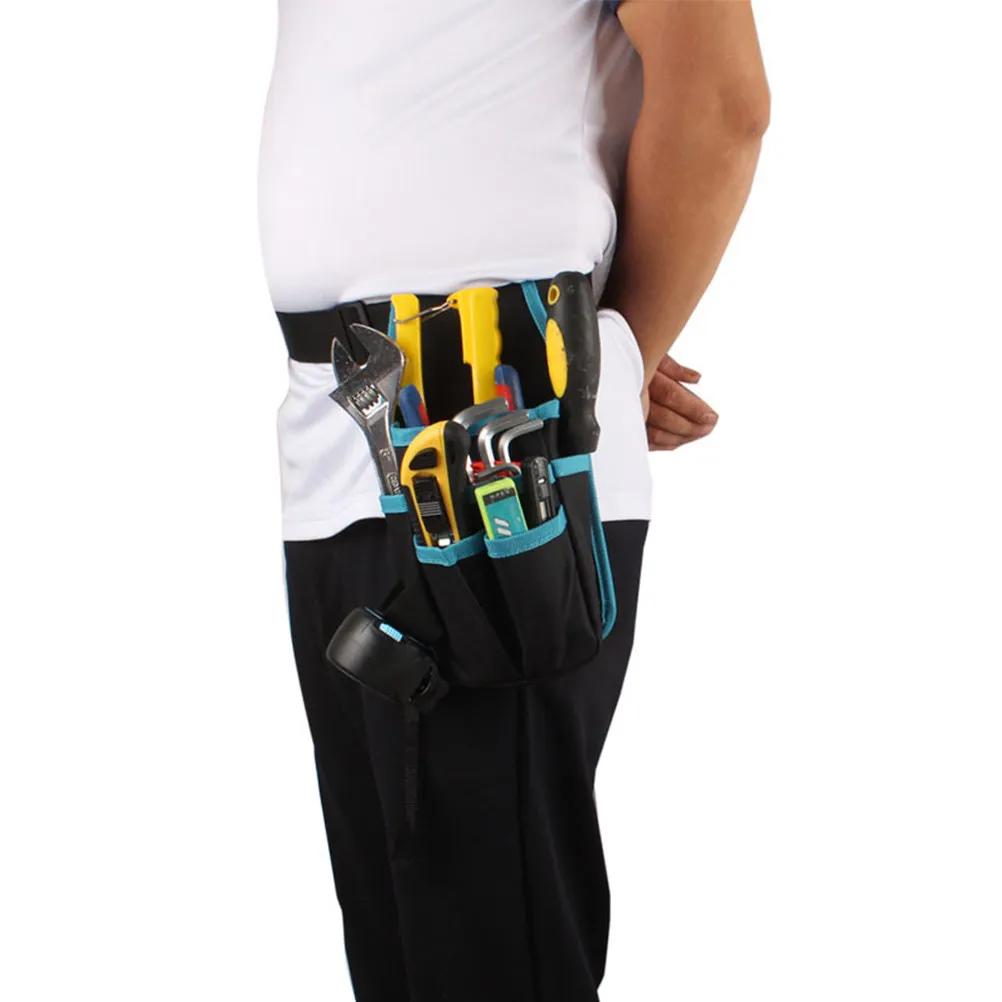 

Electrician Tool Belt Bag Sturdy Oxford Cloth Carpenter Tool Waist Organizer Adjustable Multi-Pocket Utility Pouch for Men Women