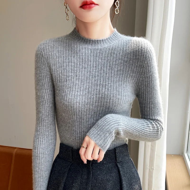 

Autumn and Winter 2024 Women Cashmere sweater Pullover O-Neck Long sleeved Cashmere sweater Women