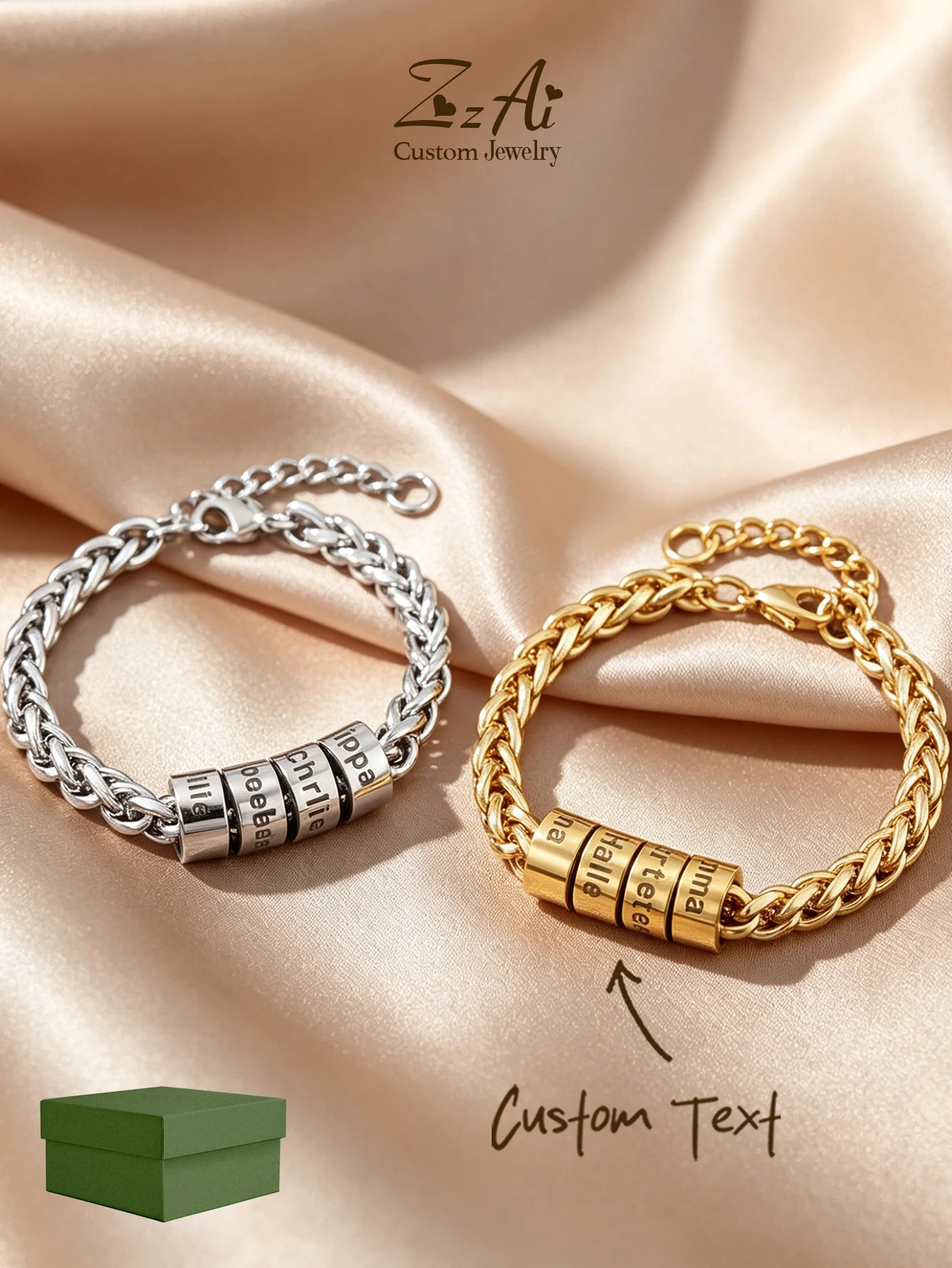 Dainty 18K Gold Plated Custom Name Bangle Bracelet Custom Name Bracelet Personalized Stainless Steel Jewelry Gift For Women