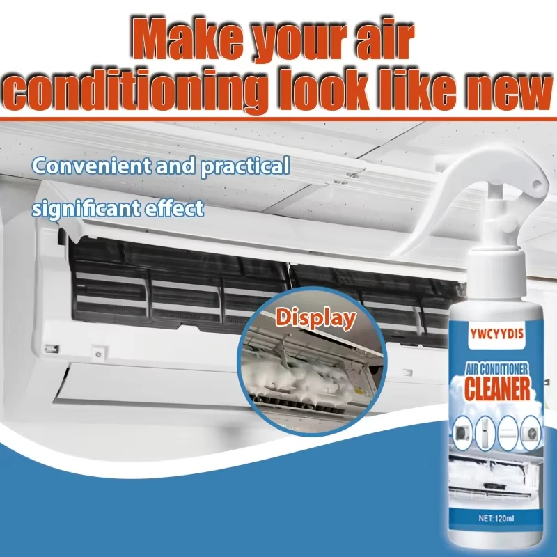 120ML Air Conditioner Foaming Cleaner Spray Deodorizer Professional Household Outside Machine Cleaning Foam Spray Deodorizer