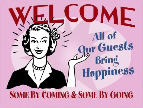WELCOME JOKE Retro Metall-Blechschild, Poster, Plakette, Garage, Wanddekoration, A4-Aluminium